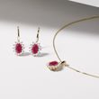 COLLIER EN OR JAUNE AVEC SES RUBIS ET DIAMANTS - COLLIERS AVEC RUBIS - COLLIERS