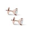 BOUCLES D'OREILLES EN OR ROSE ET DIAMANTS DE SYNTHÈSE - PUCES D'OREILLES EN DIAMANT - BOUCLES D'OREILLES
