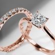 LUXUEUSE ALLIANCE ETERNITY EN OR ROSE - ALLIANCES DE MARIAGE FEMMES - ALLIANCES DE MARIAGE