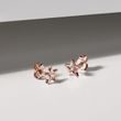 BOUCLES D'OREILLES EN OR ROSE AVEC DIAMANTS MOTIF ÉTOILE - BOUCLES D'OREILLES POUR ENFANTS - BOUCLES D'OREILLES