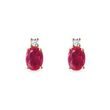 BOUCLES D'OREILLES EN OR AVEC RUBIS ET DIAMANTS - BOUCLES D'OREILLES EN RUBIS - BOUCLES D'OREILLES