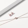 BLUMENOHRRINGE AUS ROSÉGOLD MIT ROSA SAPHIREN - OHRRINGE MIT SAPHIR - OHRRINGE