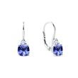 TANZANITE AND DIAMOND EARRINGS IN WHITE GOLD - TANZANITE EARRINGS - EARRINGS
