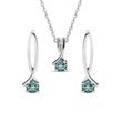 SCHMUCKSET MIT BLAUEN DIAMANTEN IN WEISSGOLD - SCHMUCK SETS DIAMANT - SCHMUCK
