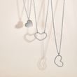 HEART PENDANT IN WHITE GOLD - WHITE GOLD NECKLACES - 