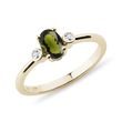 DIAMANTRING MIT GELBGOLD UND EINGEFASSTEN DIAMANTEN - RINGE MOLDAVIT - RINGE