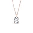 HALSKETTE AUS ROSÉGOLD MIT OVALEM LABOR-DIAMANTEN - KETTEN MIT DIAMANTEN - KETTEN