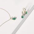 EMERALD AND DIAMOND GOLD NECKLACE - EMERALD NECKLACES - NECKLACES