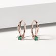 OHRRINGE MIT SMARAGDEN IN ROSÉGOLD - OHRRINGE MIT SMARAGD - OHRRINGE