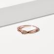 FEINER RING MIT CHAMPAGNERFARBENEM DIAMANTEN IN ROSÉGOLD - VERLOBUNGSRINGE MIT FARBIGEN DIAMANTEN - VERLOBUNGSRINGE