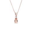 MORGANITE NECKLACE MADE IN ROSE GOLD WITH BRILLIANT - MORGANITE NECKLACES - NECKLACES