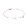 PEARL AND DIAMOND BRACELET IN ROSE GOLD - DIAMOND BRACELETS - BRACELETS
