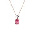 PENDENTIF FORGÉ EN OR ROSE AVEC TOURMALINE - COLLIERS AVEC TOURMALINE - COLLIERS