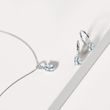 AQUAMARINE NECKLACE AND EARRING SET IN WHITE GOLD - JEWELRY SETS - FINE JEWELRY