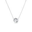 WHITE GOLD NECKLACE WITH BEZEL DIAMOND - DIAMOND NECKLACES - NECKLACES