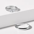 ALLIANCES CLASSIQUES EN OR BLANC AVEC DIAMANTS - ENSEMBLE D’ALLIANCES EN OR BLANC - ALLIANCES DE MARIAGE