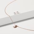 OVAL DIAMOND ROSE GOLD NECKLACE - DIAMOND NECKLACES - NECKLACES