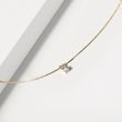 YELLOW GOLD NECKLACE WITH A DIAMOND PENDANT - DIAMOND NECKLACES - NECKLACES