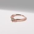 RING MADE OF PINK GOLD WITH CHAMPAGNE DIAMOND - FANCY DIAMOND ENGAGEMENT RINGS - ENGAGEMENT RINGS