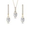 SCHMUCKSET MIT LABORDIAMANTEN IN 14 KT GELBGOLD - SCHMUCK-SETS - SCHMUCK