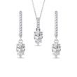 SCHMUCKSET MIT LABORDIAMANTEN IN 14 KT WEISSGOLD - SCHMUCK-SETS - SCHMUCK