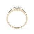 FOUR-LEAF CLOVER DIAMOND RING IN 14K YELLOW GOLD - DIAMOND ENGAGEMENT RINGS - ENGAGEMENT RINGS