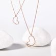 HEART NECKLACE IN ROSE GOLD - ROSE GOLD NECKLACES - NECKLACES