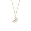 BIRD PENDANT WITH A DIAMOND IN GOLD - CHILDREN'S NECKLACES - NECKLACES
