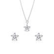 SCHMUCKSET AUS WEISSGOLD MIT DIAMANTBLUMEN - SCHMUCK SETS DIAMANT - SCHMUCK