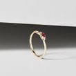 DELICATE RUBY ​​AND DIAMOND RING IN GOLD - RUBY RINGS - 
