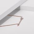 ARROW NECKLACE WITH DIAMONDS IN ROSE GOLD - DIAMOND NECKLACES - 