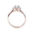 ROSE GOLD OVAL DIAMOND RING WITH SIDE DIAMONDS - DIAMOND ENGAGEMENT RINGS - ENGAGEMENT RINGS