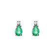 GOLD EARRINGS WITH DIAMONDS AND EMERALDS - EMERALD EARRINGS{% if category.pathNames[0] != product.category.name %} - {% endif %}
