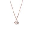 HEART-SHAPED MORGANITE PENDANT IN ROSE GOLD - MORGANITE NECKLACES - NECKLACES