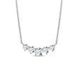 COLLIER D'OR BLANC AVEC MULTIPLES DIAMANTS - COLLIERS AVEC DIAMANTS - COLLIERS