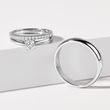 WHITE GOLD WEDDING BAND SET WITH HALF ETERNITY AND SHINY FINISH - WHITE GOLD WEDDING SETS - WEDDING RINGS