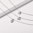 HALSKETTE MIT 0,7 CT DIAMANTEN IN TROPFENFORM AUS WEISSGOLD - KETTEN MIT DIAMANTEN - KETTEN