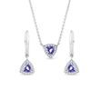 TANZANITE AND DIAMOND JEWELRY SET IN WHITE GOLD - JEWELRY SETS - FINE JEWELRY