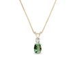 COLLIER AVEC TOURMALINE VERTE ET DIAMANT EN OR - COLLIERS AVEC TOURMALINE - COLLIERS