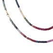 COLOUR SAPPHIRE NECKLACE WITH A GOLD CLASP - MINERAL NECKLACES - NECKLACES