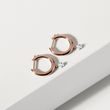 RUNDE OHRRINGE AUS ROSÉGOLD MIT LABORDIAMANTEN - OHRRINGE DIAMANT - OHRRINGE