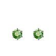 GREEN DIAMOND EARRINGS IN 14K WHITE GOLD - DIAMOND STUD EARRINGS - EARRINGS