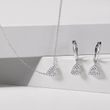 TRILLION CUT DIAMOND EARRINGS IN WHITE GOLD - DIAMOND EARRINGS - EARRINGS