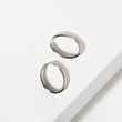 BOUCLES D'OREILLES CRÉOLES MODERNES EN OR BLANC - BOUCLES D'OREILLES EN OR BLANC - BOUCLES D'OREILLES