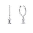 BOUCLES D'OREILLES PENDANTES EN OR BLANC ET DIAMANTS - BOUCLES D'OREILLES EN DIAMANT - BOUCLES D'OREILLES