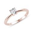 ENGAGEMENT RING WITH DIAMOND IN ROSE GOLD - SOLITAIRE ENGAGEMENT RINGS - ENGAGEMENT RINGS