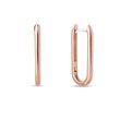 BOUCLES D'OREILLES OVALES EN OR ROSE - BOUCLES D'OREILLES EN OR ROSE - BOUCLES D'OREILLES