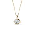 HALSKETTE MIT OVALEM LABOR-DIAMANT IN GELBGOLD - KETTEN MIT DIAMANTEN - KETTEN