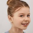 FLOWER SHAPED EARRINGS WITH DIAMONDS IN ROSE GOLD - CHILDREN'S EARRINGS - EARRINGS