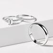 WEDDING RING SET WITH DIAMOND HALF ETERNITY RING IN WHITE GOLD - WHITE GOLD WEDDING SETS - WEDDING RINGS